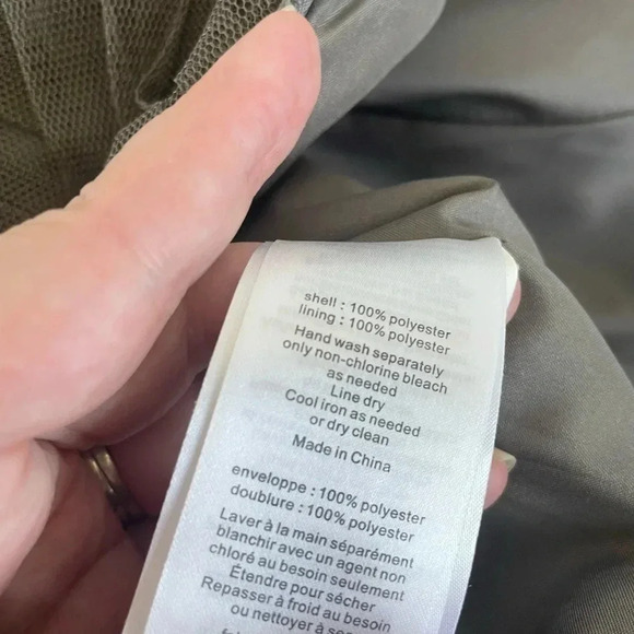 NWT White‎ by Vera Wang Gown Charcoal Fit & Flare Bodycon Bridesmaid Prom Formal - Picture 10 of 13